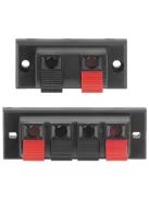 Monacor PT-932, rugós szorítócsatlakozó, 4-pólusú