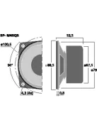 SP-8/4SQS, univerzális hangszóró, 20Wmax, 4Ω, mágnesesen árnyékolt - Hangfal/Hangfalépítés/Hang