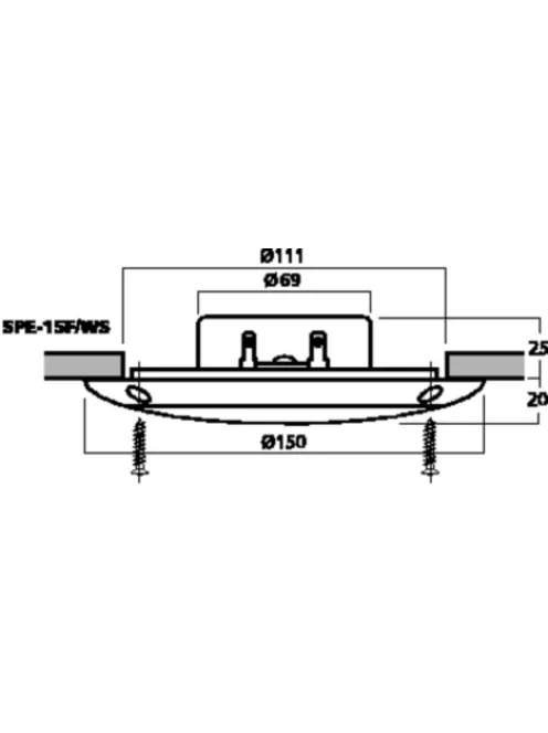 Monacor SPE-15F/WS, , süllyeszthető hangszórópár