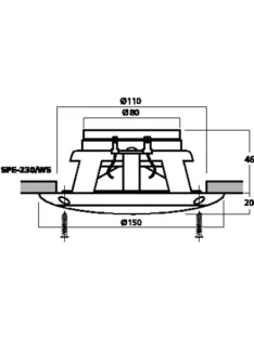 Monacor SPE-230/WS, süllyeszthető hangszórópárok
