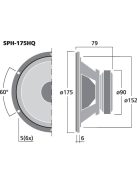 SPH-175HQ, , hi-fi bass-midrange speakers - Hangfal/Hangfalépítés/Hangszóró/Mélyközépsugárzó