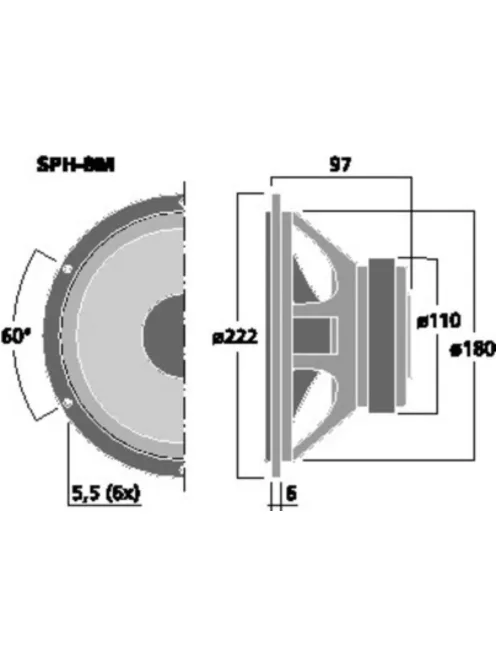 SPH-8M, Hi-Fi basszushangszóró - Hangfal/Hangfalépítés/Hangszóró/Mélysugárzó