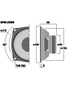SPM-205/8, , Hi-Fi basszushangszórók - Hangfal/Hangfalépítés/Hangszóró/Mélysugárzó