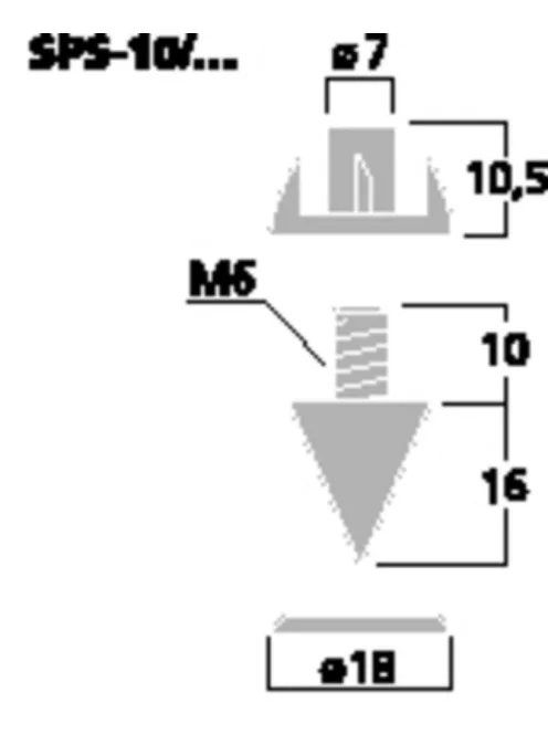 Monacor SPS-10/SC, hangdoboz tüske szettek (4db-os)