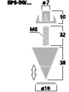 Monacor SPS-30/SC, hangdoboz tüske szettek (4db-os)