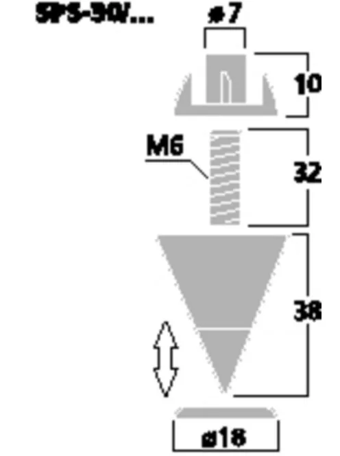 Monacor SPS-30/SC, hangdoboz tüske szettek (4db-os)