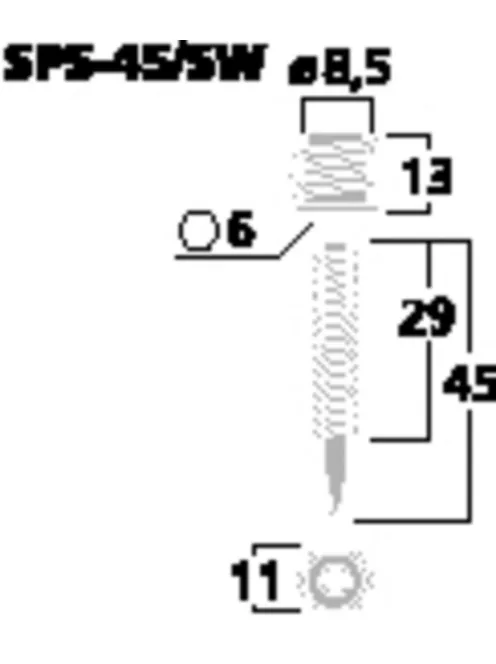Monacor SPS-45/SW, hangdoboz tüske szett (4db-os)