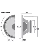SPX-200WP HiFi szélessávú hangszóró, vízálló - Hangfal/Hangfalépítés/Hangszóró/Szélessávú