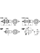 Monacor T-706, beépíthető RCA Aljzatok