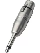 Neutrik NA2FP átalakító 3 pólusú XLR aljzat-mono jack