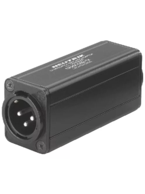 Neutrik NA2MD0BTX átalakító 3 pólusú XLR papa-RCA aljzat, fekete, illesztő trafóval, 1:1/200 Ohm