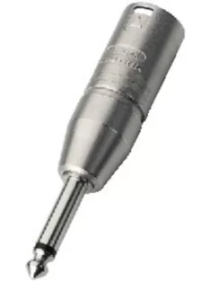   Neutrik NA2MP átalakító 3 pólusú XLR dugó-monó 6,3-as dugó