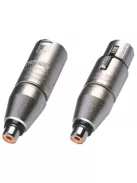 Neutrik NA2MPMF átalakító 3 pólusú XLR dugó-RCA aljzat
