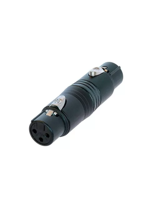 Neutrik NA3FFB átalakító 3 pólusú XLR aljzat-3 pólusú XLR aljzat, fekete