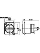 NAHDMI 1.3 csatlakozó mindkét oldalon 19 pólusú, fekete - Kábel, csatl./Csatlakozó/Egyéb csatla