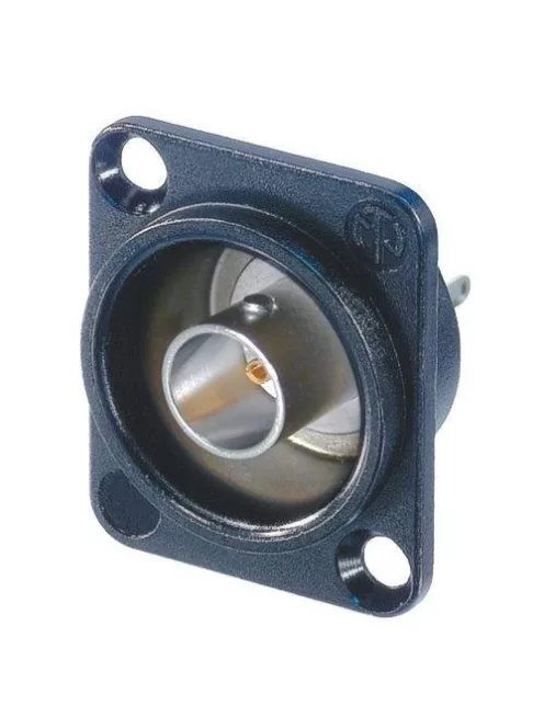 Neutrik NBB75DSIB Bulkhead BNC beépíthető, szigetelt D házzal, fekete