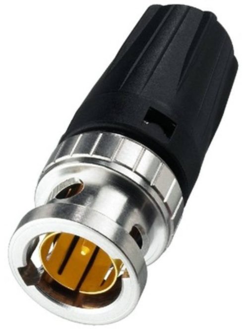 NBNC75BFG7 Rear Twist BNC lengő dugó, 75 Ohm, 0.6/2.8 AF kábelhez, Hex crimp 5,00 mm - Kábel, c