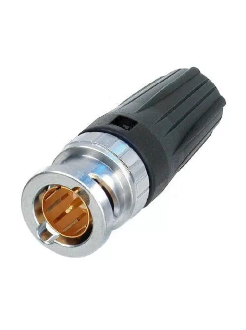 Neutrik NBNC75BLP9 Rear Twist BNC lengő dugó, 75 Ohm, 0.8/3.7 kábelhez, Hex crimp 6,47 mm