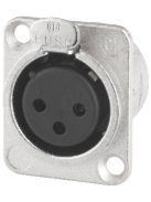 NC3FDL1 3 pólusú XLR aljzat ezüstözött érintkező - Kábel, csatl./Csatlakozó/XLR csatlakozó