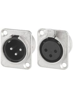 NC3FDL1 3 pólusú XLR aljzat ezüstözött érintkező - Kábel, csatl./Csatlakozó/XLR csatlakozó