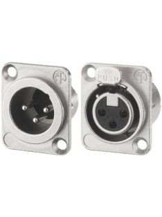 NC3FDLX 3 pólusú XLR aljzat ezüstözött érintkező, RF szűrős EMC ellendarabhoz illeszkedik - Káb