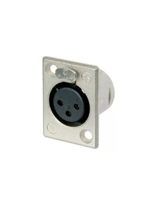 Neutrik NC3FP1 3 pólusú XLR aljzat ezüstözött érintkező,