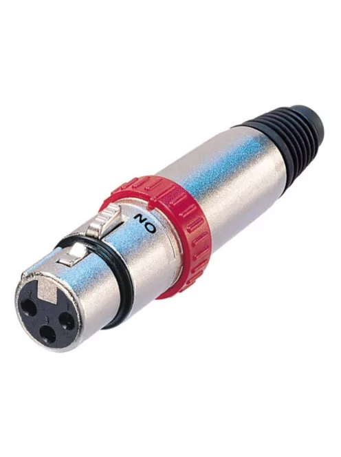 Neutrik NC3FXS 3 pólusú XLR aljzat kapcsolós, egyenes, lengő