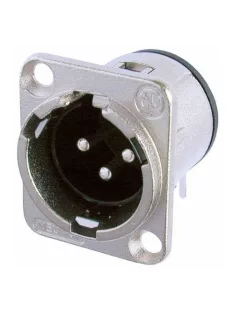   Neutrik NC3MDH 3 pólusú XLR dugó vízszintes nyákhoz, ezüstözött érintkező,