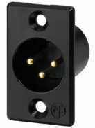 Neutrik NC3MPB 3 pólusú XLR dugó aranyozott érintkező, fekete