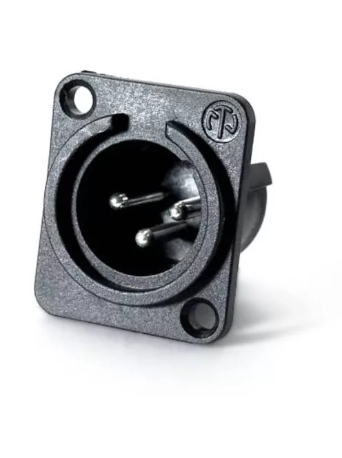 Neutrik NC3MPP 3 pólusú XLR aljzat ezüstözött érintkező, műanyag ház