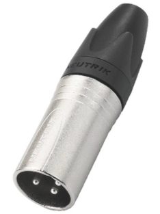 NC3MXX 3 pólusú XLR dugó egyenes, lengő - Kábel, csatl./Csatlakozó/XLR csatlakozó