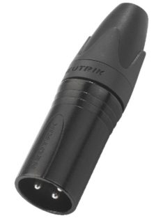 NC3MXXBAG 3 pólusú XLR dugó egyenes, lengő, fekete ház - Kábel, csatl./Csatlakozó/XLR csatlakoz