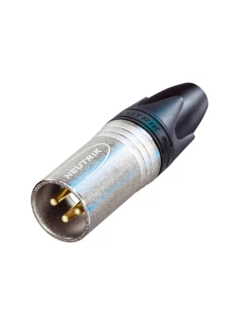 Neutrik NC3MXXEMC 3 pólusú XLR dugó digitális, egyenes, lengő, aranyozott érintkező