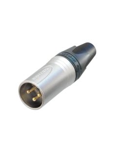 NC3MXXHE 3 pólusú XLR dugó egyenes, lengő, krómozott ház, aranyozott forgácsolt érintkezők - Ká