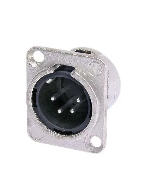 Neutrik NC4MDL1 4 pólusú XLR dugó ezüstözött érintkező,