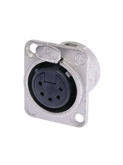 Neutrik NC5FDL1 5 pólusú XLR aljzat ezüstözött érintkező,