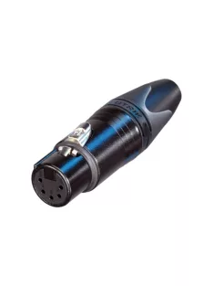   Neutrik NC5FXXBAG 5 pólusú XLR aljzat egyenes, lengő, fekete ház