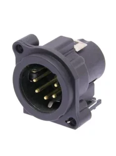   Neutrik NC5MAVSW 5 pólusú XLR dugó függőleges nyákhoz, retesszel, kapcsolós