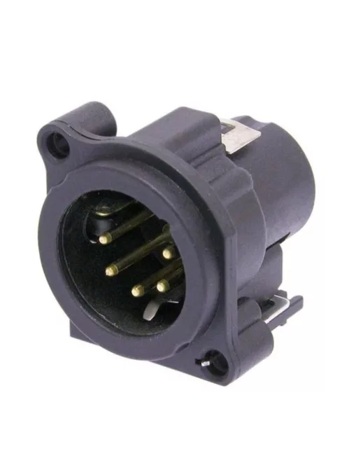 Neutrik NC5MAVSW 5 pólusú XLR dugó függőleges nyákhoz, retesszel, kapcsolós