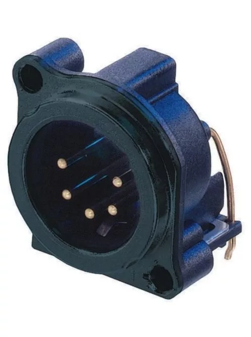 Neutrik NC5MBHB 5 pólusú XLR dugó fekete, vízszintes nyákhoz