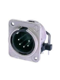   Neutrik NC5MDM3H 5 pólusú XLR dugó vízszintes nyákhoz, ezüstözött érintkező, M3 csavarral szerelhető