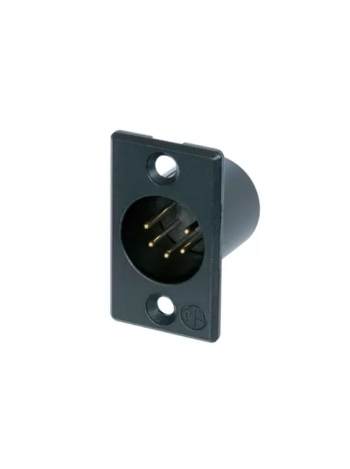 Neutrik NC5MPB 5 pólusú XLR dugó aranyozott érintkező, fekete