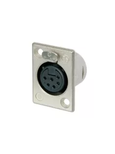   Neutrik NC6FP1 6 pólusú XLR aljzat ezüstözött érintkező,