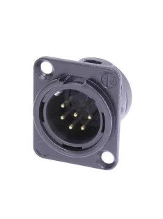   Neutrik NC6MDL1B 6 pólusú XLR dugó aranyozott érintkező, fekete