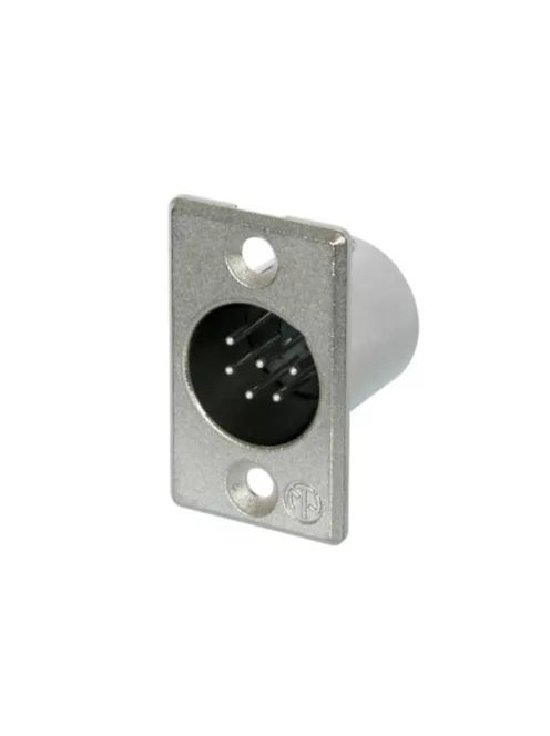 Neutrik NC6MP 6 pólusú XLR dugó ezüstözött érintkező,