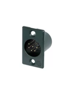   Neutrik NC6MPB 6 pólusú XLR dugó aranyozott érintkező, fekete