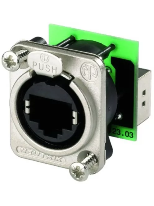 NE8FDP EtherCon D-sorozatú nikkel ház, RJ45 háttérrel - Kábel, csatl./Csatlakozó/Egyéb csatlako