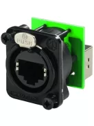 NE8FDPB EtherCon D-sorozatú fekete ház, RJ45 háttérrel - Kábel, csatl./Csatlakozó/Egyéb csatlak