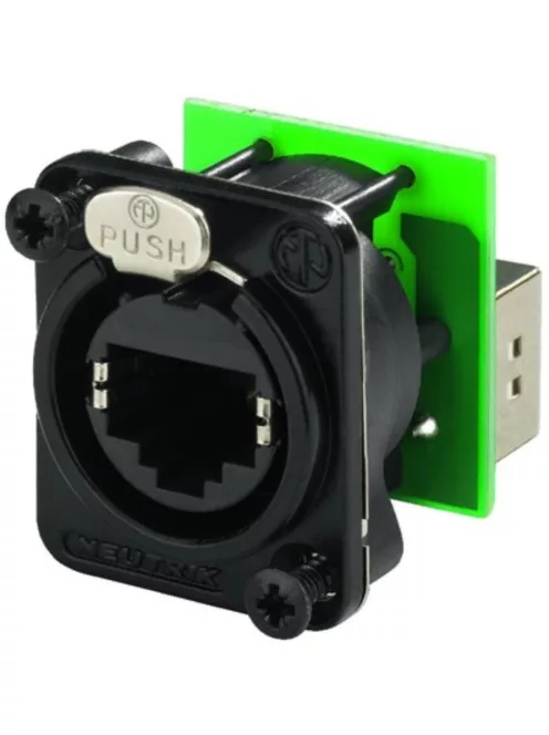 NE8FDPB EtherCon D-sorozatú fekete ház, RJ45 háttérrel - Kábel, csatl./Csatlakozó/Egyéb csatlak