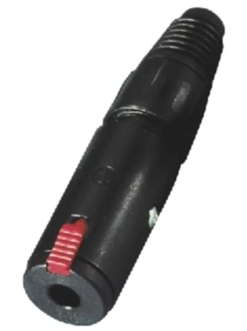 Neutrik NJ3FC6BAG 6,3-as sztereó aljzat lengő, reteszes, fekete ház